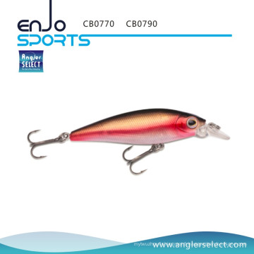 Angler Select Minnow Crankbait Traite de pêche peu profonde avec des crochets de tri en Vmc (CB0790)